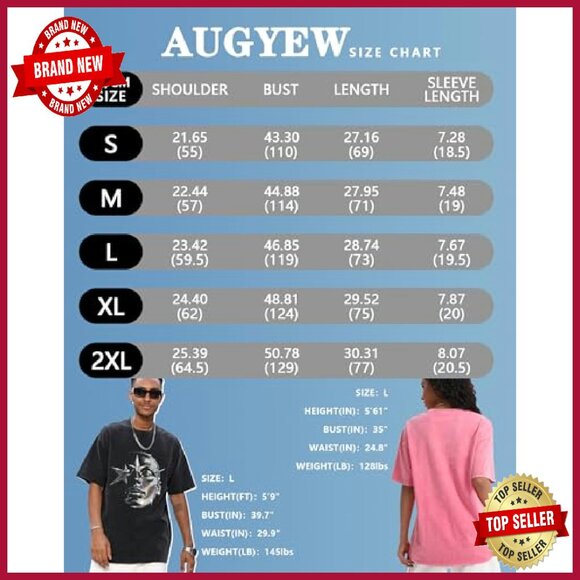 Oversized Cotton Graphic Tee Unisex Vintage Streetwear Short Sleeve - Picture 7 of 8